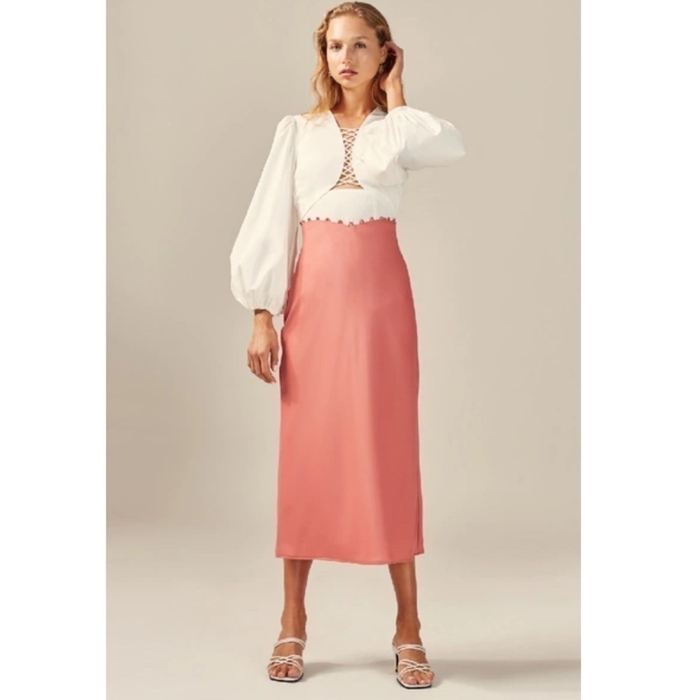 C/Meo Collective Provided Skirt In Rose NWT